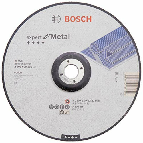 Bosch - 2608600386 Bosch Meule à ébarber pour acier, Gris, 230 mm, 8,0 mm, 1 pièce Bosch  - Accessoires ponçage