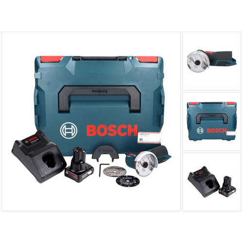 Meuleuses Bosch Bosch GWS 12V-76 Professional Meuleuse angulaire sans fil avec boîtier L-Boxx mit 1x Batterie GBA 6,0 Ah + 1x Chargeur GAL 1230