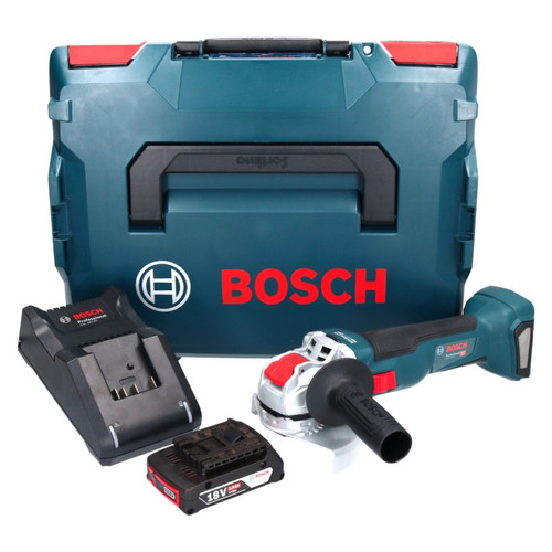 Bosch - Bosch GWX 18V-10 Meuleuse d'angle sans fil Professional 18 V 125 mm X-LOCK Brushless + 1x Batterie 2,0 Ah + Chargeur + L-Boxx Bosch  - Bosch