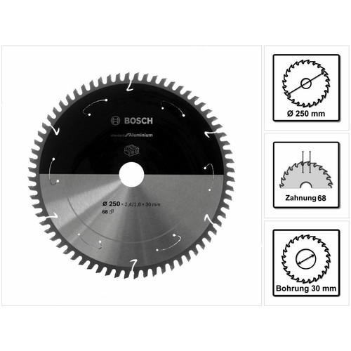 Bosch - Bosch Lame de scie circulaire Standard for Aluminium 250 x 1,8 x 30 mm - 68 dents ( 2608837778 ) Bosch  - Bosch