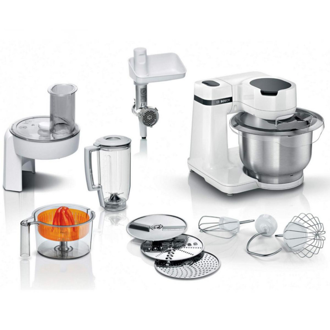 Bosch BOSCH - Kitchen machine Serie 2 - Robot de cuisine - 700W - 4 vitesses + turbo - Bol mélangeur inox 3,8 L - Blender 1,25
