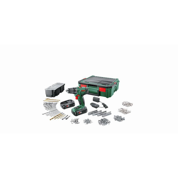 Perceuses, visseuses sans fil Bosch Perceuse sans-fil PSR 1800 LI-2 BOSCH + 2 batteries 1,5Ah + System box + 241 accessoires - 06039A310S
