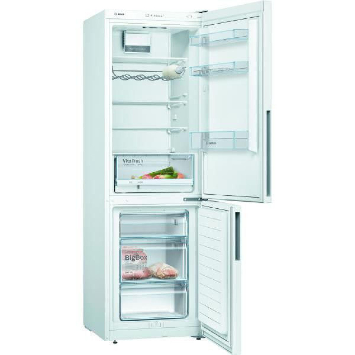 Bosch Réfrigérateur combiné 60cm 308l brassé blanc - kgv36vweas - BOSCH