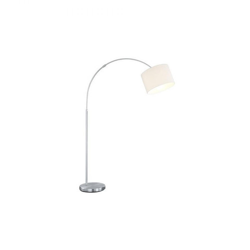 Boutica-Design - Lampadaire Arc Hotel Nickel Blanc 1x60W E27 H215 - Lampes à poser