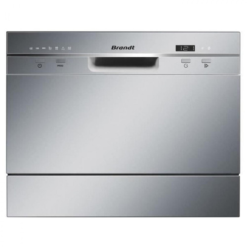 Brandt - Lave-vaisselle compact pose libre BRANDT DFC6519S - 6 couverts - L55cm - 49dB - Inox - Lave-vaisselle Pose-libre