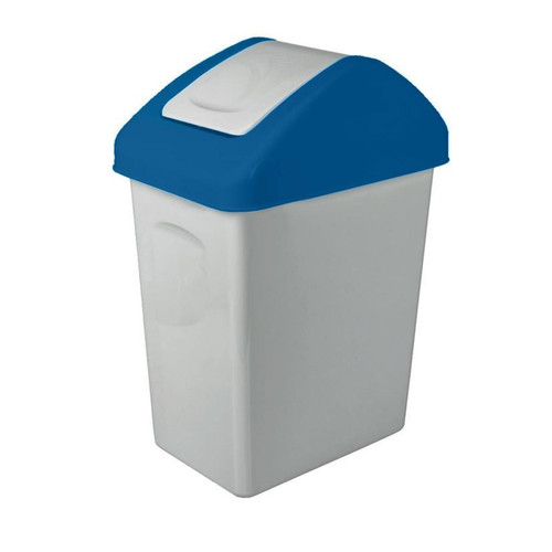 Branq - Poubelle de tri sélectif BranQ 25L avec couvercle basculant - Bleu - Recyclage des déchets ECO - Poubelle de cuisine