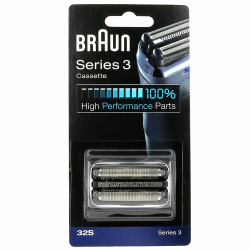 Braun - Grille + couteau 32s series 3 argent pour Rasoir Braun  - Grille rasoir braun serie 3