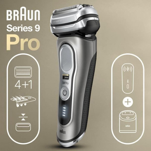 Rasoir électrique Braun BRAUN 81747638 - Braun Series 9 Pro 9475cc Rasoir Électrique barbe et cheveux - ProLift - Power Case - Autonomie 60min