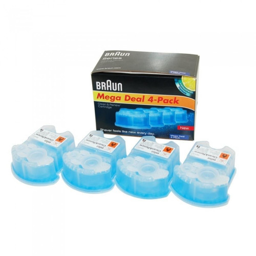 Braun - Ccr4 pack de 4 recharges de liquide nettoyant pour rasoir braun Braun  - Accessoires Rasoirs & Tondeuses Braun