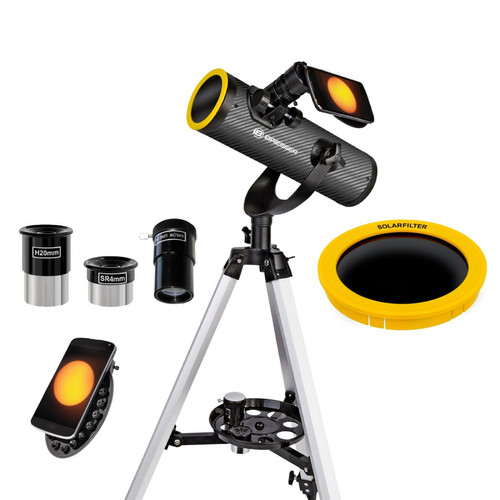 Bresser - Télescope Bresser Solarix 76/350 Astrophotographie + Monture AZ1 + Filtre Solaire + Oculaires Bresser  - Bresser