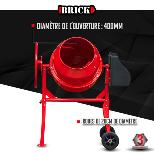 Brick Bétonnière 550w - 140L - Brick