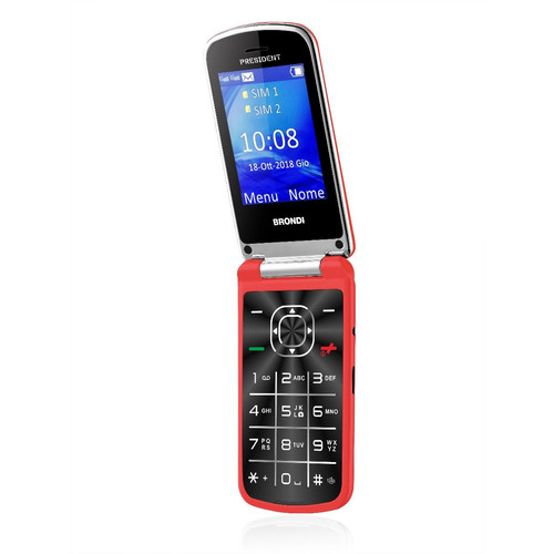 Brondi - Brondi President 7,62 cm (3') 130 g Rouge Téléphone numérique Brondi  - Telephone rouge