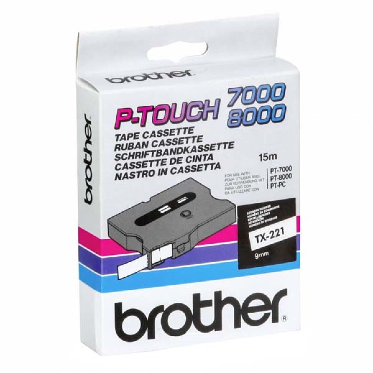 Ruban pour étiqueteuse Brother Brother TX-221 label-making tape