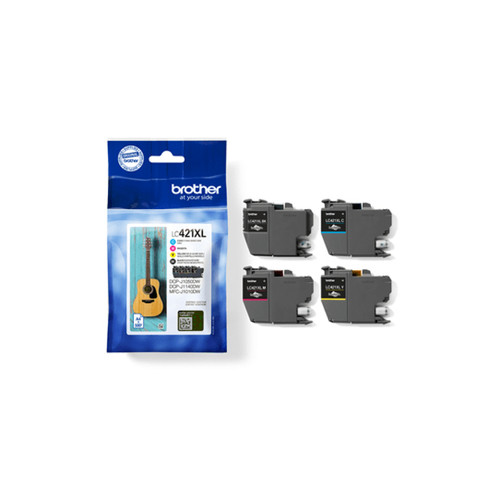 Brother - LC421XLVAL 4pack Ink Cartridge LC421VAL 4pack Ink Cartridge up to 500 pages with DR Security Tag Brother  - Cartouche, Toner et Papier