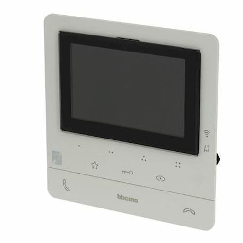 Accessoires de motorisation Bticino poste intérieur - vidéo - classe 100x - connecté - avec boucle inductive - blanc - bticino bt344682