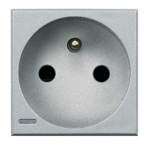 Interrupteurs et prises en saillie Bticino prise de courant - 2p+t - 16a - bticino axolute - aluminium - a vis