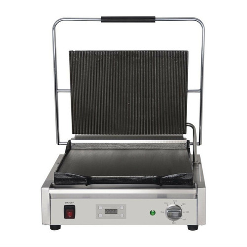 Buffalo - Gril Panini Professionnel Simple 2,2 kW - Rainuré/Lisse - Buffalo Buffalo - Grill panini Pierrade, grill