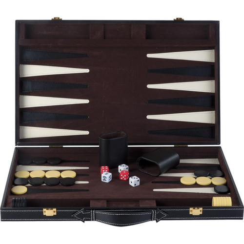 Buffalo - Backgammon incrusté 46 x 30 cm noir - Buffalo