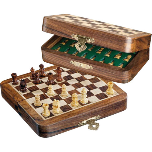 Buffalo - Jeu d'échecs magnétique mini - Set de voyage Philos (13x13cm) - Jeux de voyage magnetique