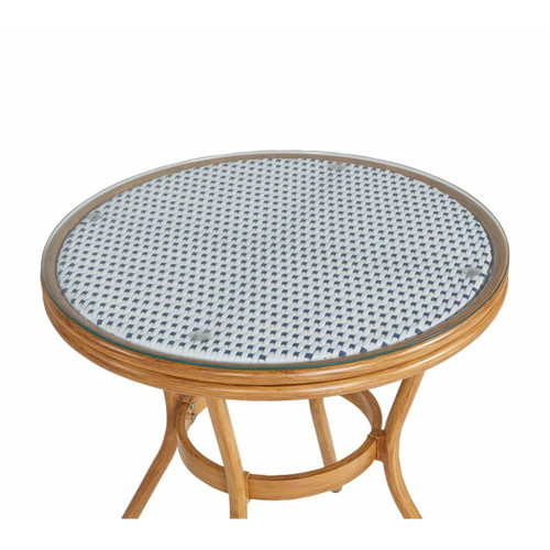 But Table ronde jardin FLORA imitation bois et verre
