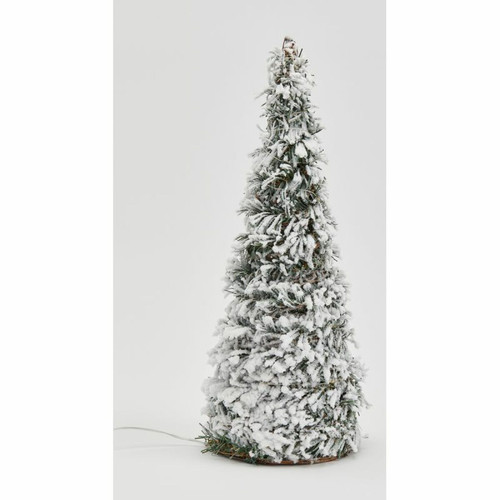 But - Sapin LED givré H. 40 cm  Vert/Blanc - Décoration De Table De Noël