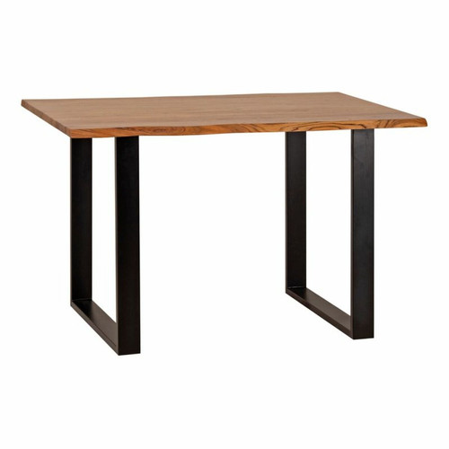 But - Table de séjour L.120 x l.80cm VATIRA acacia et noir But  - Table acacia