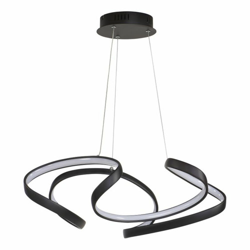 Modern Living - Suspension Led L. 60 cm ZIGGY Noire Modern Living  - Dalle LED Luminaires