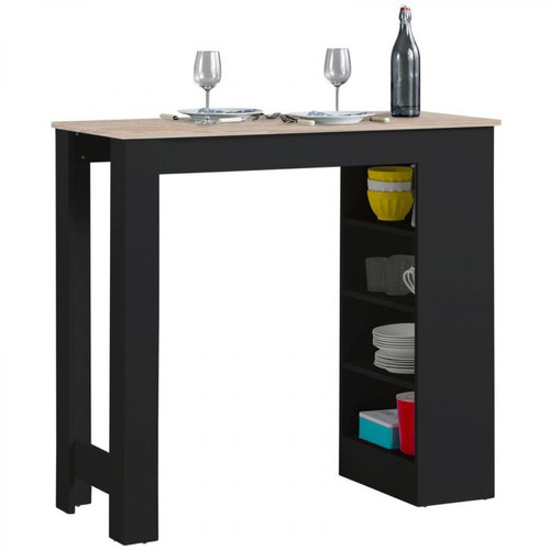 But Table bar COLADA Noir et imitation chêne
