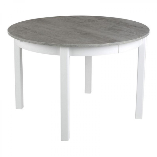 But Table ronde +  allonge RUBEN Blanc /béton