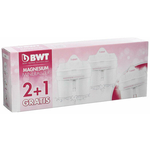 Adoucisseurs Bwt Cartouche filtrante, enrichie au magnésium, compatible Brita Maxtra, pack 2+1