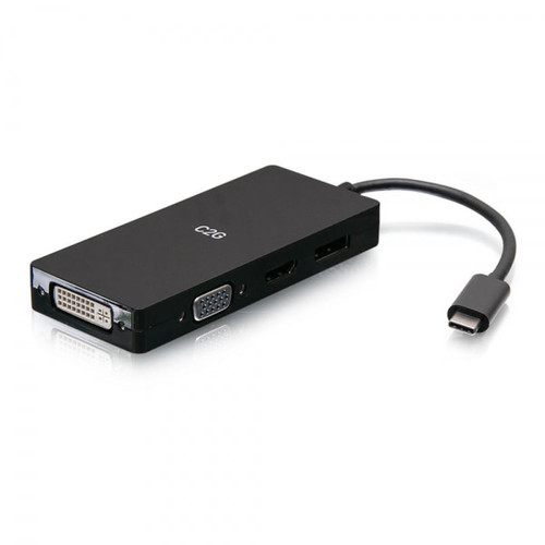 Câble antenne C2G C2G C2G54454 câble vidéo et adaptateur USB Type-C DVI + VGA + DisplayPort + HDMI Noir