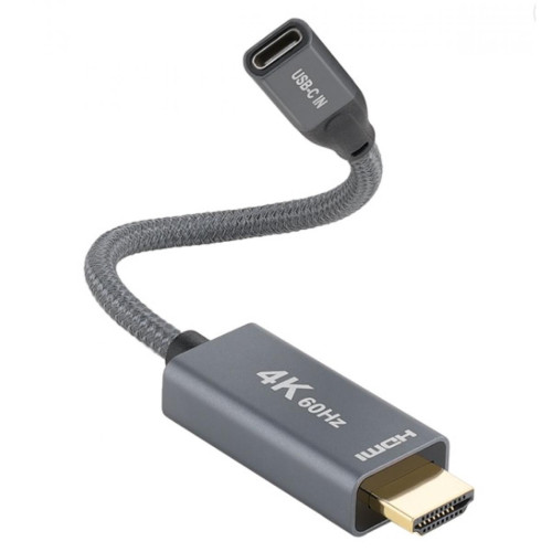 Cabling - CABLING® Câble Adaptateur femelle USB-C vers prise mâle HDMI 4K 60 Hz - câble nylon 20 cm - Convertisseur Audio et Vidéo