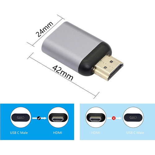 Cabling - CABLING®Adaptateur USB C vers HDMI 4K Adaptateur Thunderbolt 3 vers HDMI Compatible pour surface Book 2, Dell XPS 13/15 Samsung Galaxy S10/S9 noir Cabling   - Surface book