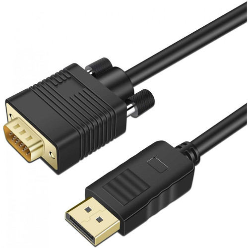 Cabling - CABLING®Câble Adaptateur DisplayPort vers VGA,Haute Qualité 1,8m, 1080P, Mâle vers Mâle - Adaptateur vga male male