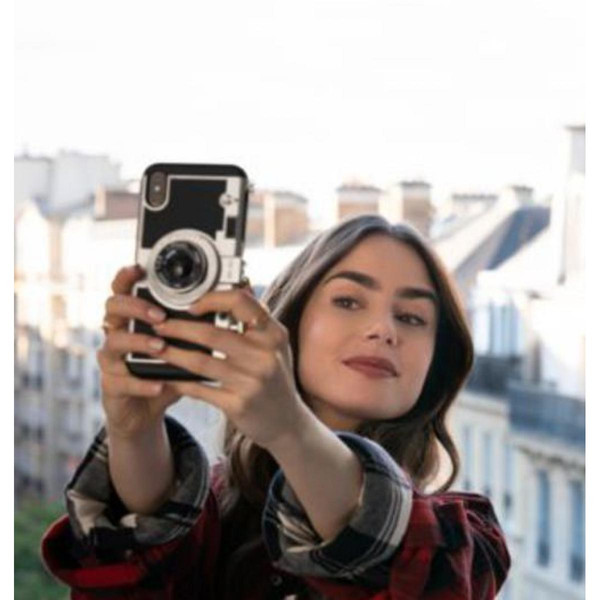 Coque, étui smartphone CABLING®Coque robuste /qualité luxe/Emily in Paris 3D Phone Case Vintage Camera pour Iphone Xr