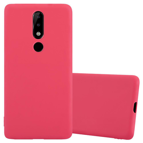 Cadorabo - Coque Nokia 5.1 PLUS / X5 Etui en Rouge Cadorabo  - Coques Smartphones Coque, étui smartphone