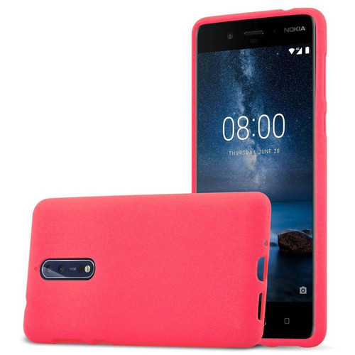 Coque, étui smartphone Cadorabo Coque Nokia 8 2017 Etui en Rouge