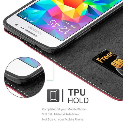 Coque, étui smartphone Coque Samsung Galaxy GRAND PRIME Etui en Rouge