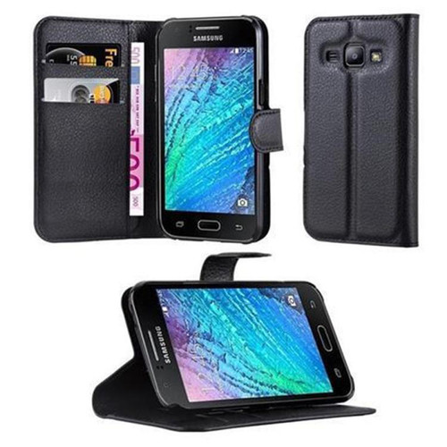 Cadorabo - Coque Samsung Galaxy J1 2015 Etui en Noir Cadorabo  - Housse telephone portable