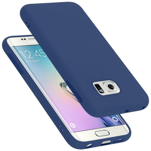 Coque, étui smartphone Cadorabo Coque Samsung Galaxy S6 EDGE Etui en Bleu