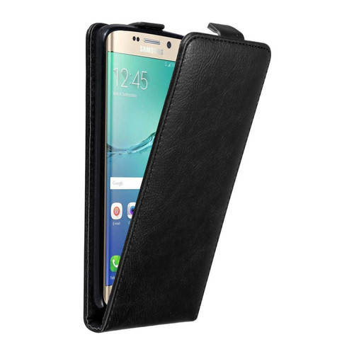 Coque, étui smartphone Cadorabo Coque Samsung Galaxy S6 EDGE PLUS Etui en Noir