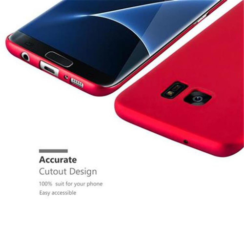 Coque, étui smartphone Coque Samsung Galaxy S7 EDGE Etui en Rouge