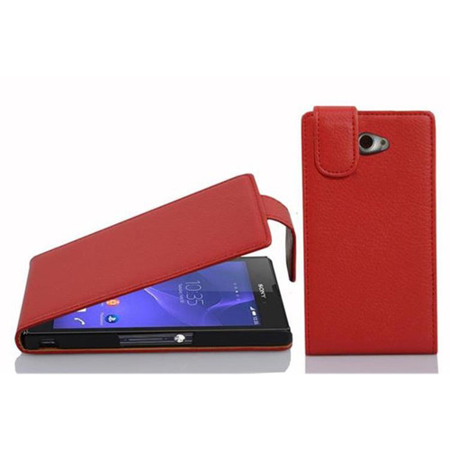 Cadorabo - Coque Sony Xperia M2 / M2 AQUA Etui en Rouge Cadorabo  - Coque xperia m2