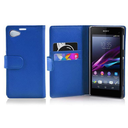Cadorabo - Coque Sony Xperia Z1 COMPACT Etui en Bleu Cadorabo  - Coques Smartphones Coque, étui smartphone