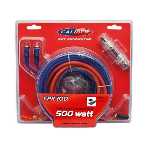 Caliber - kit de câblage Caliber CPK10D pour amplificateur 500W max - 10mm² - Caliber