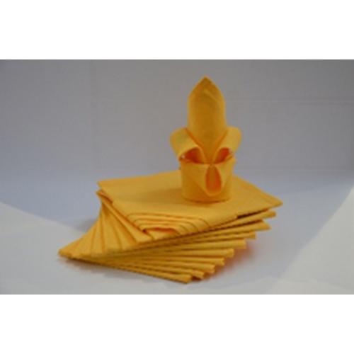 Calitex - Lot de 12 serviettes de table jaune - Serviette de table