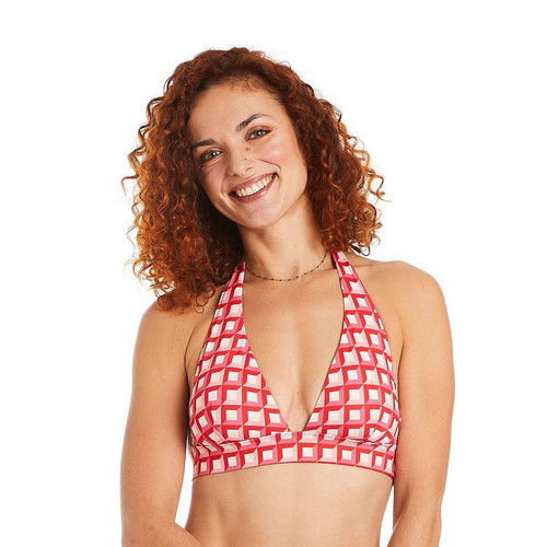 Camille Cerf x Pomm Poire - Haut de maillot de bain triangle rouge Ibiza - Maillots de bain 2 pièces