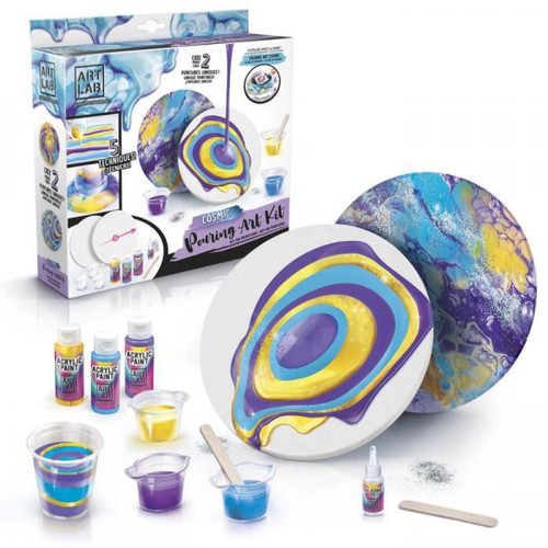 Canal Toys - ART LAB Pouring Paint - Kit de Peinture theme Cosmic - Coffret pour enfant - Peinture acrylique - Dessin et peinture