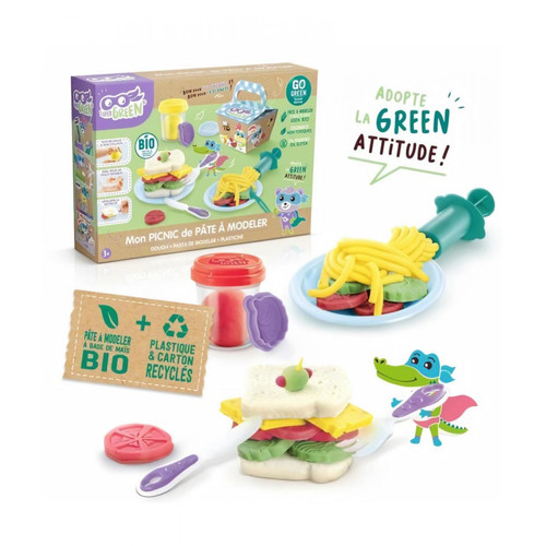 Canal Toys - SUPER GREEN Kit pique-nique de pâte a modeler bio - Canal Toys