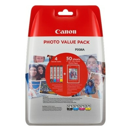 Canon - Canon 571 Pack 4 cartouches Noir, cyan, magenta et jaune (0386C006) Canon  - Canon